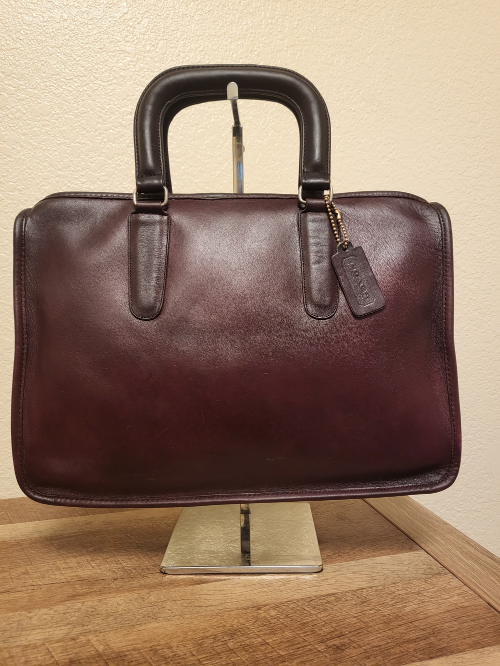 Vintage Coach Standard Tote Burgundy